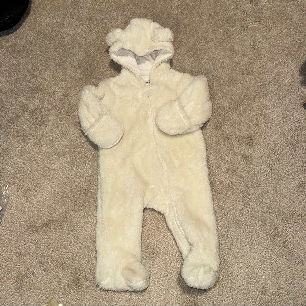 Carter's Cream Fleece Baby Footie